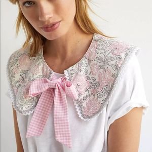 NEW Anthropologie x Curried Myrrh Gingham Collar
